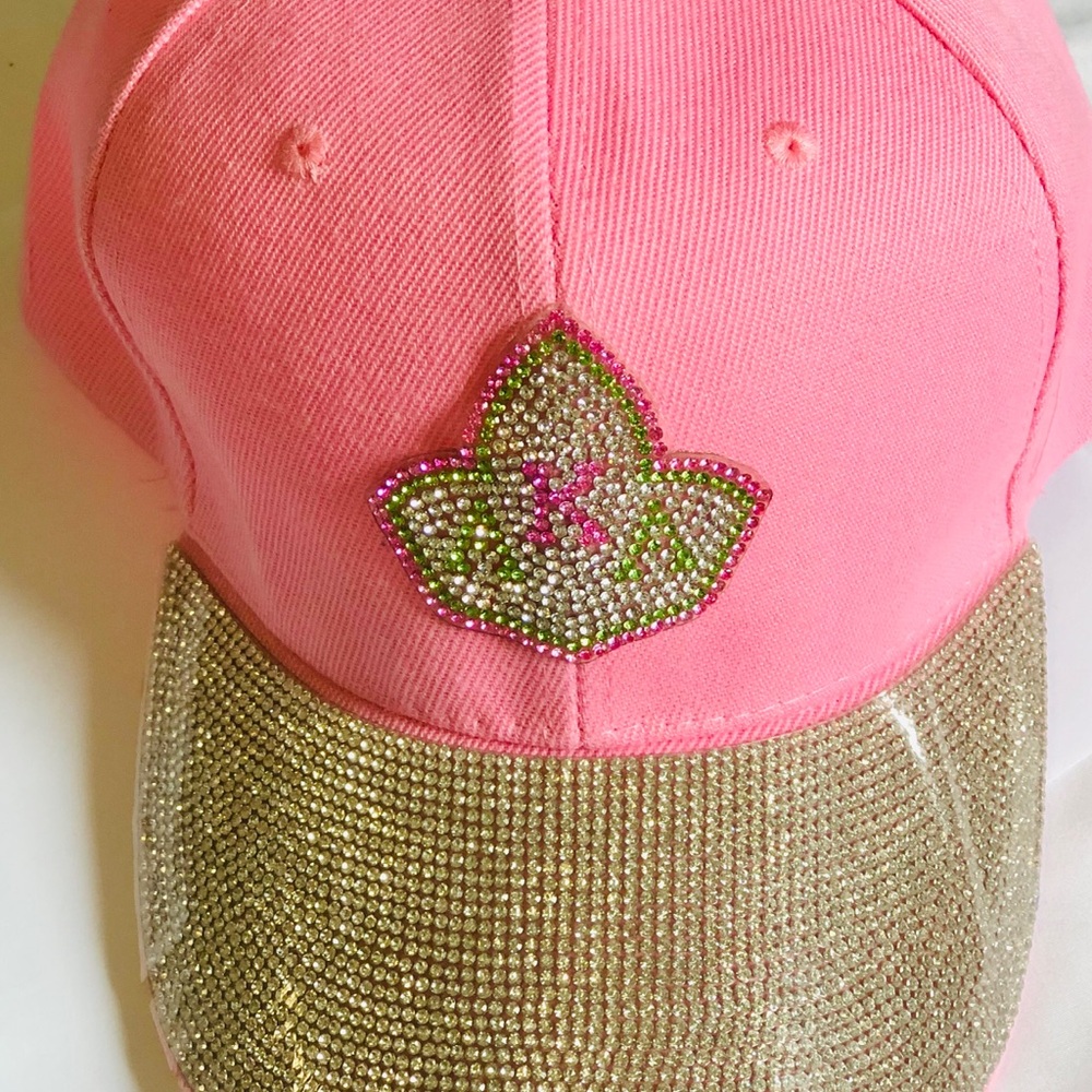 Pink Rhinestone Embellished Cap - Picture 1 of 11
